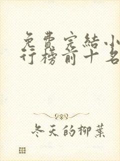 免费完结小说排行榜前十名穿越封面