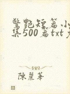 惊艳短篇小说合集500篇txt免费阅读