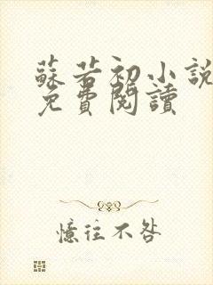 苏若初小说全文免费阅读
