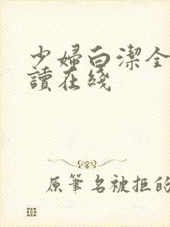 少妇白洁全文阅读在线封面
