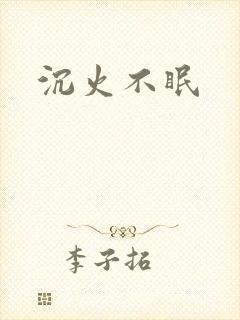 沉火不眠封面