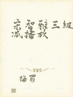 宋智雅三级无删减播放