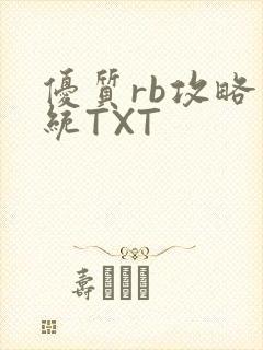 优质rb攻略系统TXT封面