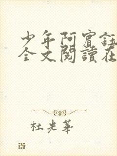 少年阿宾钰慧篇全文阅读在线
