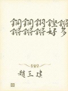 铜铜钢铿锵锵锵锵锵锵好多少阅读封面
