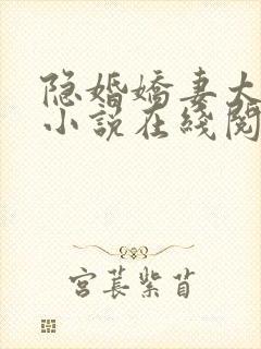 隐婚娇妻太迷人小说在线阅读
