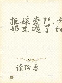 拒嫁豪门,少奶奶又逃了 txt下载