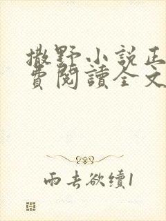 撒野小说正版免费阅读全文无弹窗