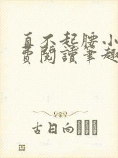 直不起腰小说免费阅读笔趣阁无弹窗