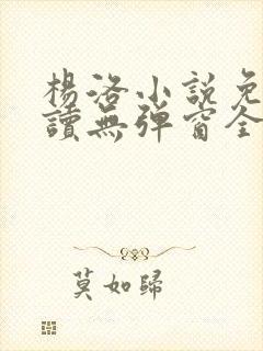 杨洛小说免费阅读无弹窗全文