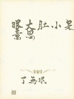 眼大肚小是什么意思