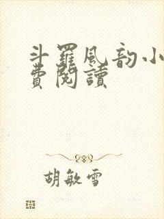 斗罗风韵小说免费阅读封面