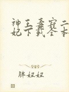 神王毒宠二嫁王妃下载全本txt
