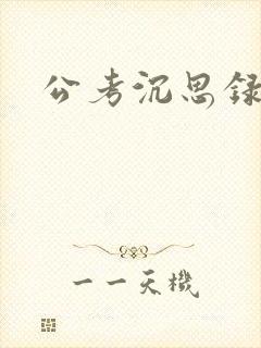 公考沉思录