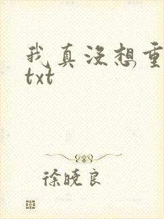 我真没想重生啊txt封面