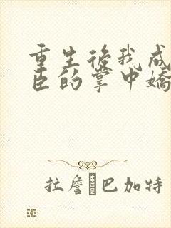 重生后我成了权臣的掌中娇动漫