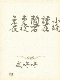 免费阅读小说此夜逢君在线阅读全文封面