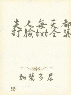 夫人每天都在线打脸txt全集下载完本免费封面