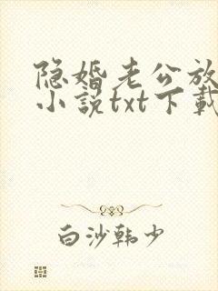 隐婚老公放肆宠小说txt下载