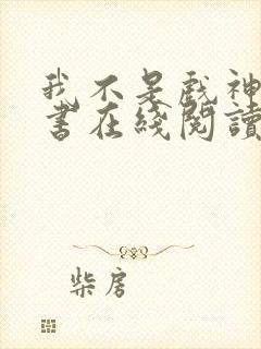 我不是戏神电子书在线阅读