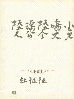 陆瑶陆鸣小说主人公全文免费阅读笔趣阁