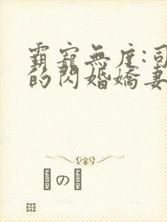 霸宠无度:司少的闪婚娇妻封面