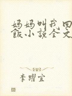 妈妈叫我回家吃饭小说全文阅读