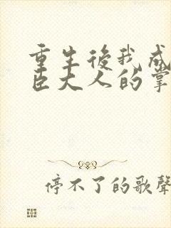 重生后我成了权臣大人的掌中娇