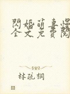 闪婚萌妻慢慢宠全文免费阅读