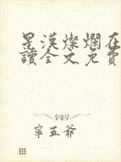 星汉灿烂在线阅读全文免费