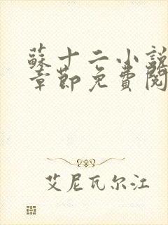 苏十二小说最新章节免费阅读全文