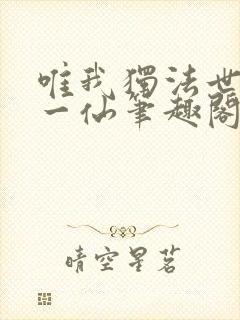 唯我独法世间唯一仙笔趣阁