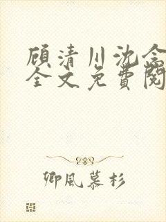 顾清川沈念小说全文免费阅读