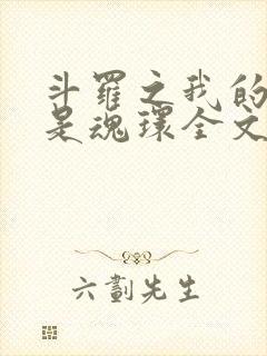 斗罗之我的武魂是魂环全文免费