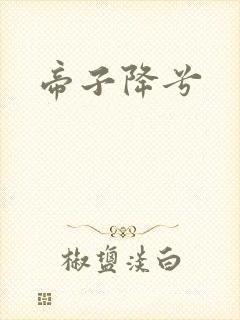 帝子降兮封面