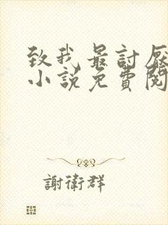 致我最讨厌的你小说免费阅读