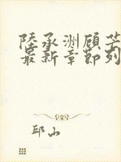 陆承洲顾芒小说最新章节列表