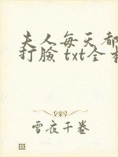 夫人每天都在线打脸 txt全本封面