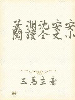 萧渊沈安安免费阅读全文小说