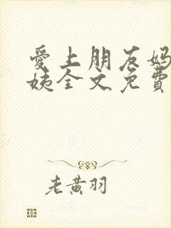 爱上朋友妈妈梅姨全文免费阅读