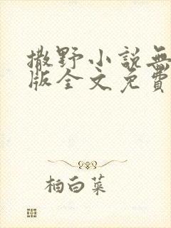 撒野小说无删减版全文免费阅读