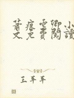 萧痕云卿小说全文免费阅读最新章节封面