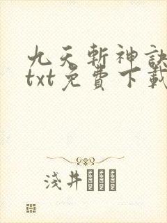 九天斩神诀林辰txt免费下载封面