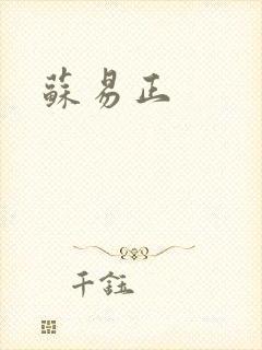 苏易正封面
