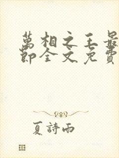 万相之王最新章节全文免费阅读无弹窗封面
