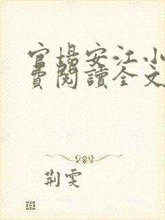 官场安江小说免费阅读全文