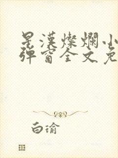 星汉灿烂小说无弹窗全文免费阅读封面