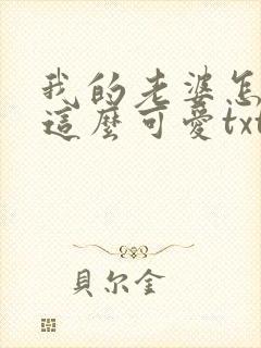 我的老婆怎么能这么可爱txt下载