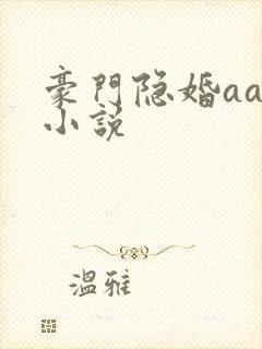 豪门隐婚aa制小说