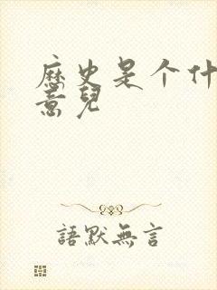 历史是个什么玩意儿封面